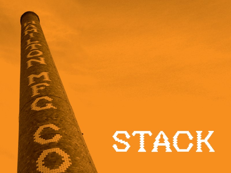 'Stack' Font - Industrial Chimney Lettering