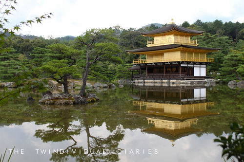 Kinkakuji Temple in Kyoto, gilded in real gold leaf