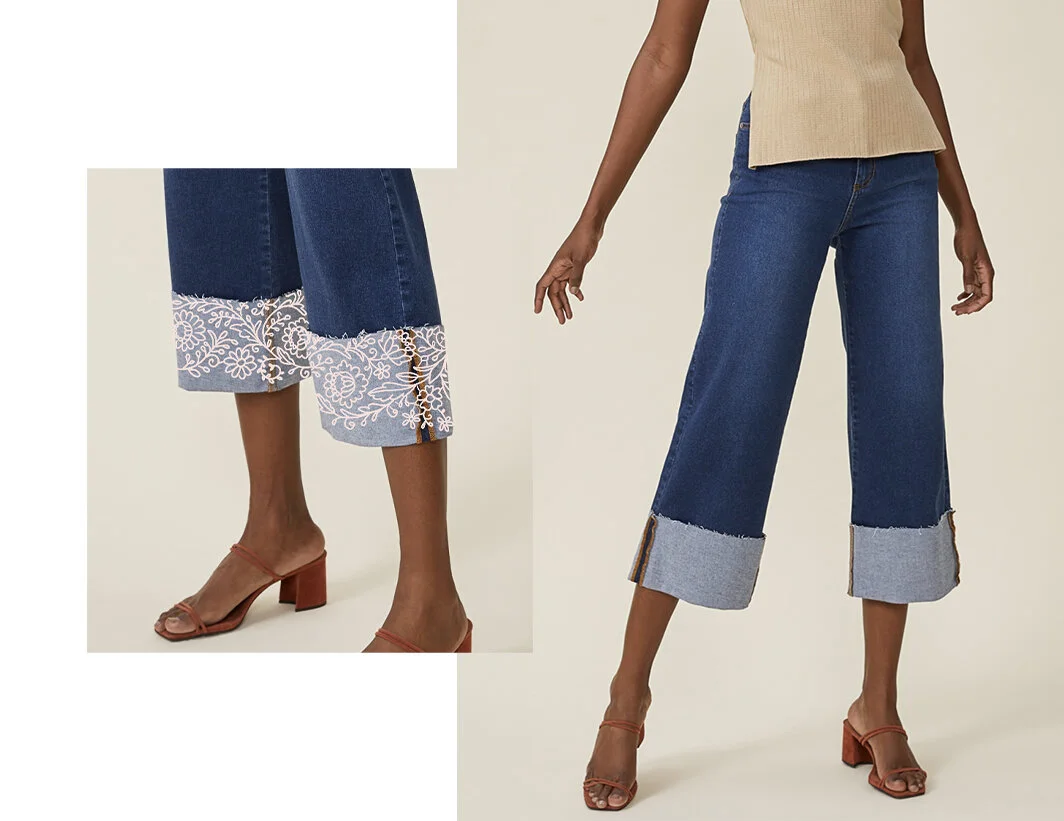 customizar calça jeans com renda