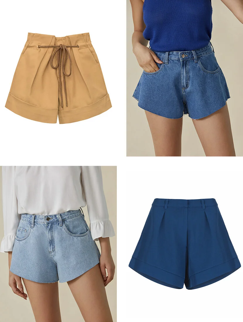 short jeans bege
