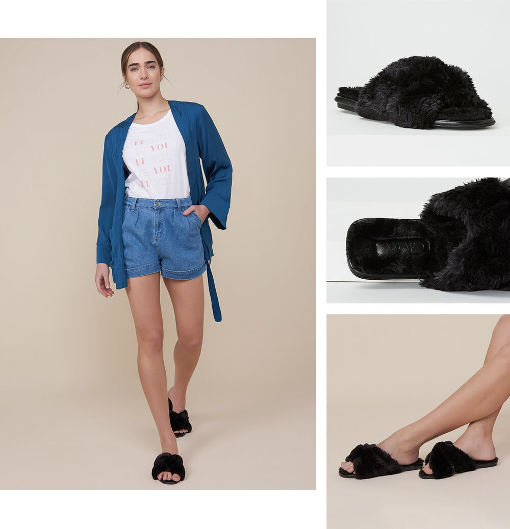 Pantufa Slipper Preto