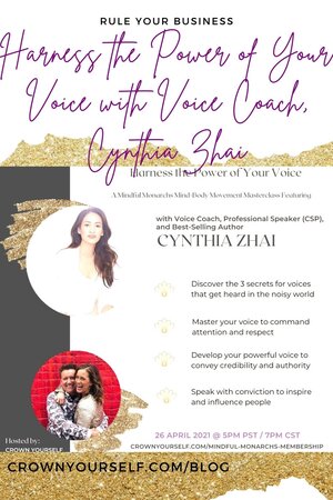 Harness the Power of Your Voice with Voice Coach, Cynthia Zhai