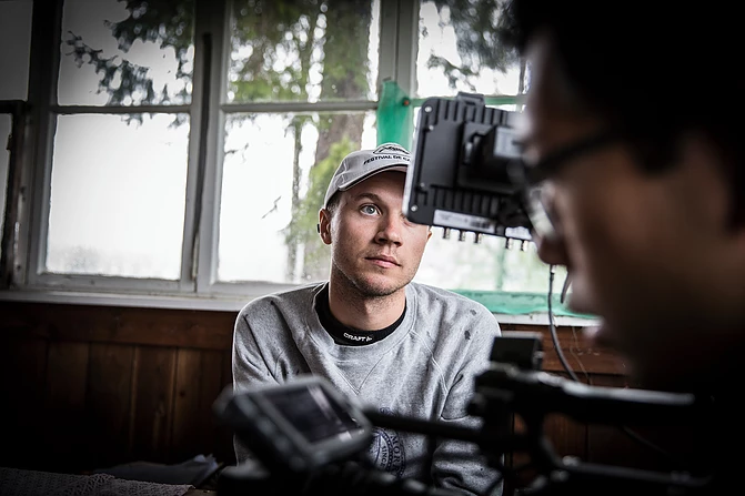 Director Johan Bodell on set of A Night in the Cabin.png