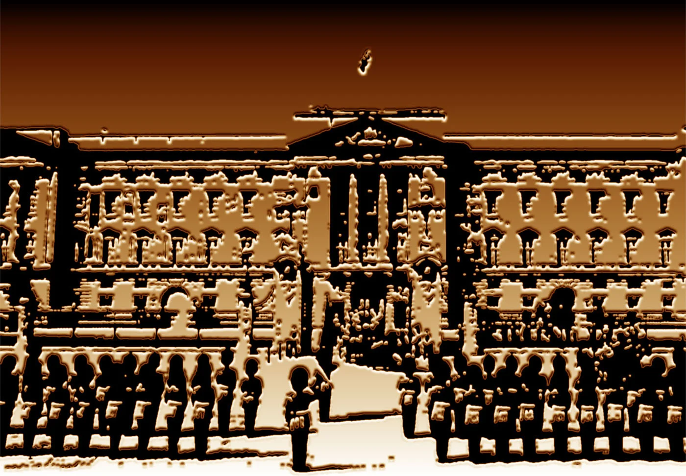"Buckingham Palace" Gold- as shown, Museum Mount Plexiglas 16x20 Purchase