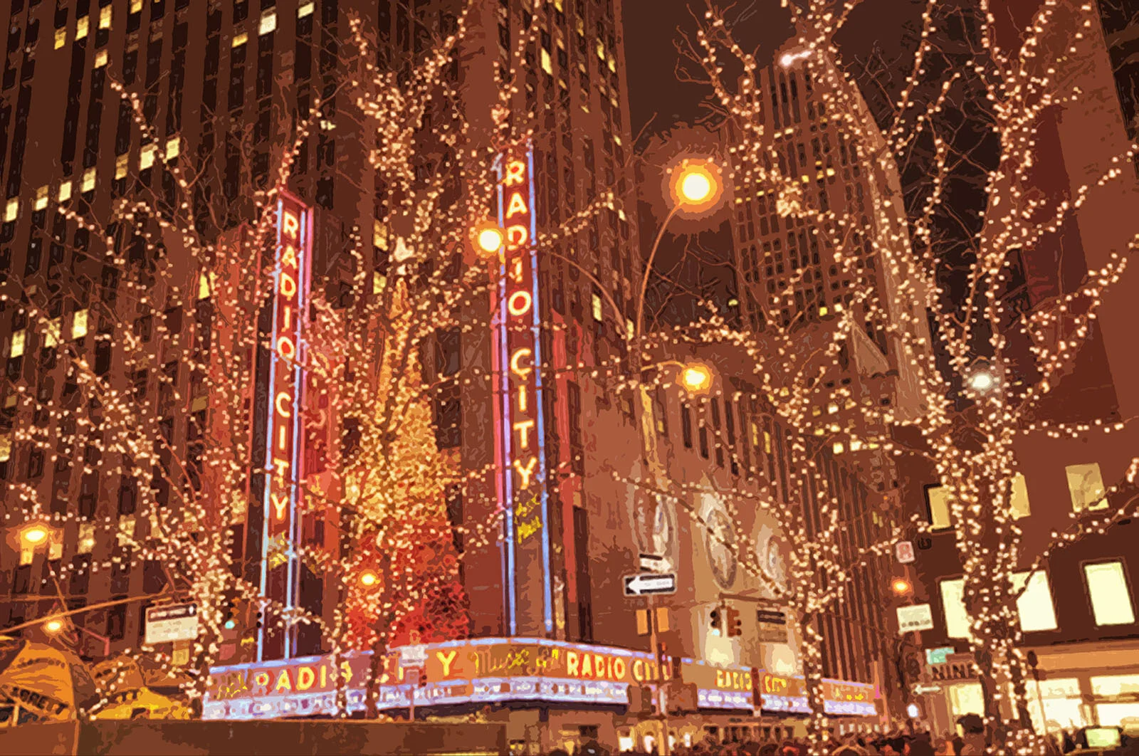 "RadioCityChristmas" as shown, Gallery Wrap Canvas 20x30 *only available in this color way Purchase