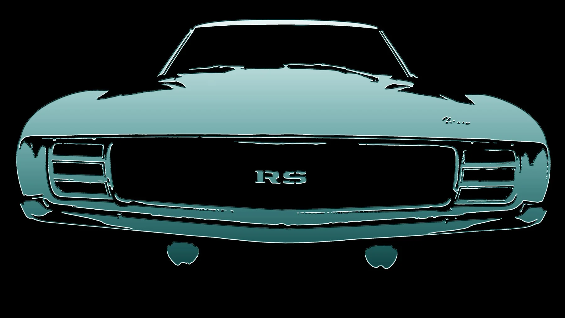 69 Chevy Camaro RS/SS -"69RS/SS" Cyan-as shown, Museum Mount Plexiglas 30x40 Purchase