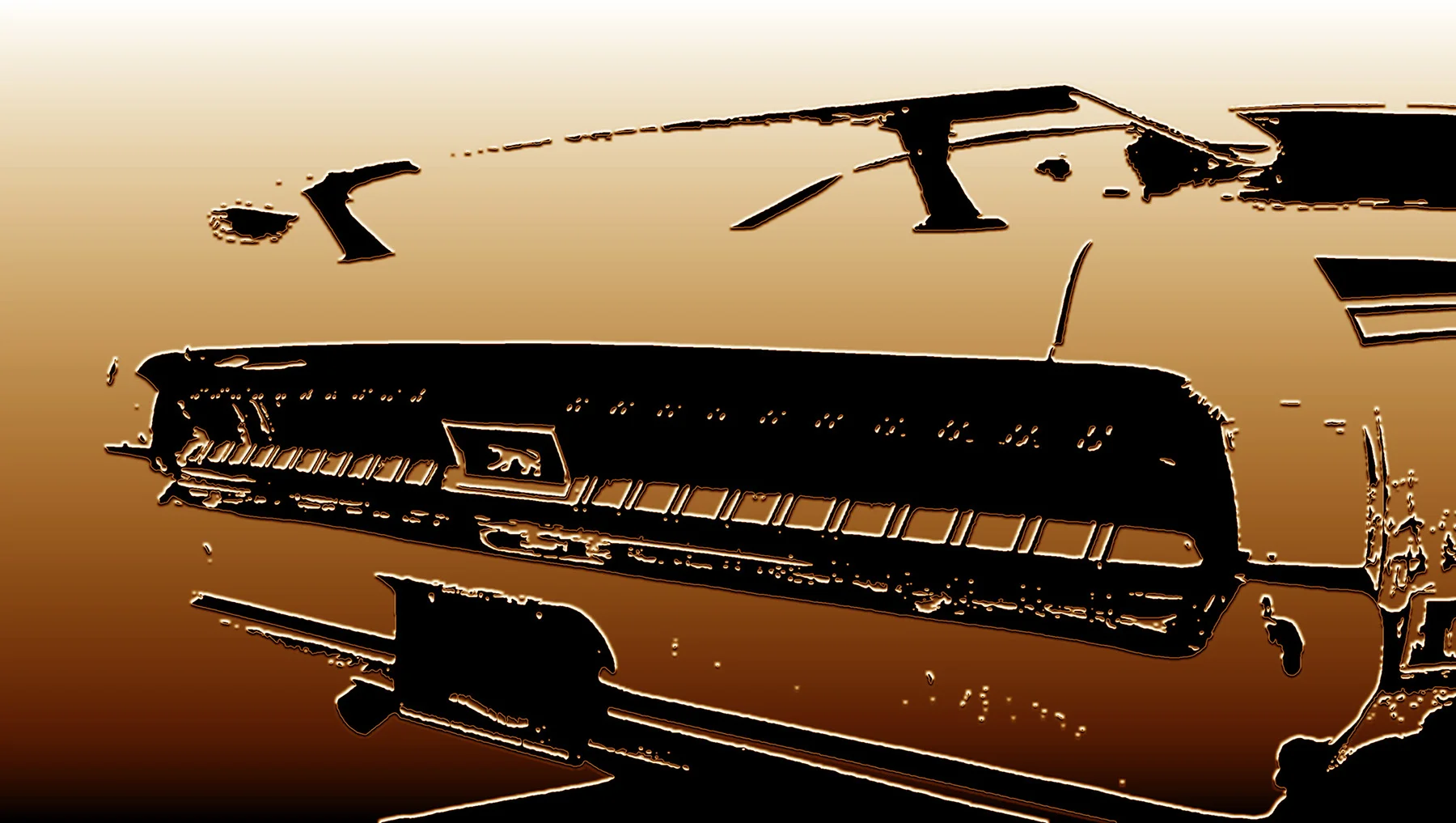 70 Cougar Eliminator "CougarTail" Gold- as shown, Museum Mount Plexiglas 30x40 Purchase