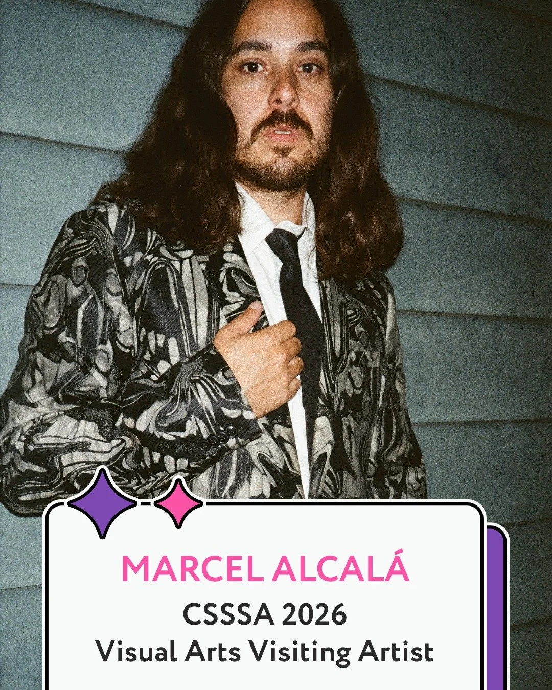 Introducing CSSSA Visual Arts visiting artist, @marcel_alcala! 👋 

Marcel Alcal&aacute; is a Queer Mexican-American Artist. They have had solo exhibitions at Marlborough, New York, NY; Deli Gallery, Brooklyn, NY; Mickey Gallery, Chicago, IL; and Nig