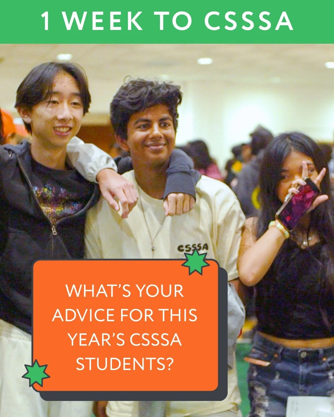 One more week&mdash;then CSSSA 2026 finally begins! We're looking forward to a summer of artistic exploration, lifelong friendships, and unforgettable moments. 👏

📢 CSSSA alumni, tell our 2026 students: What's your advice for attending CSSSA? Tell 