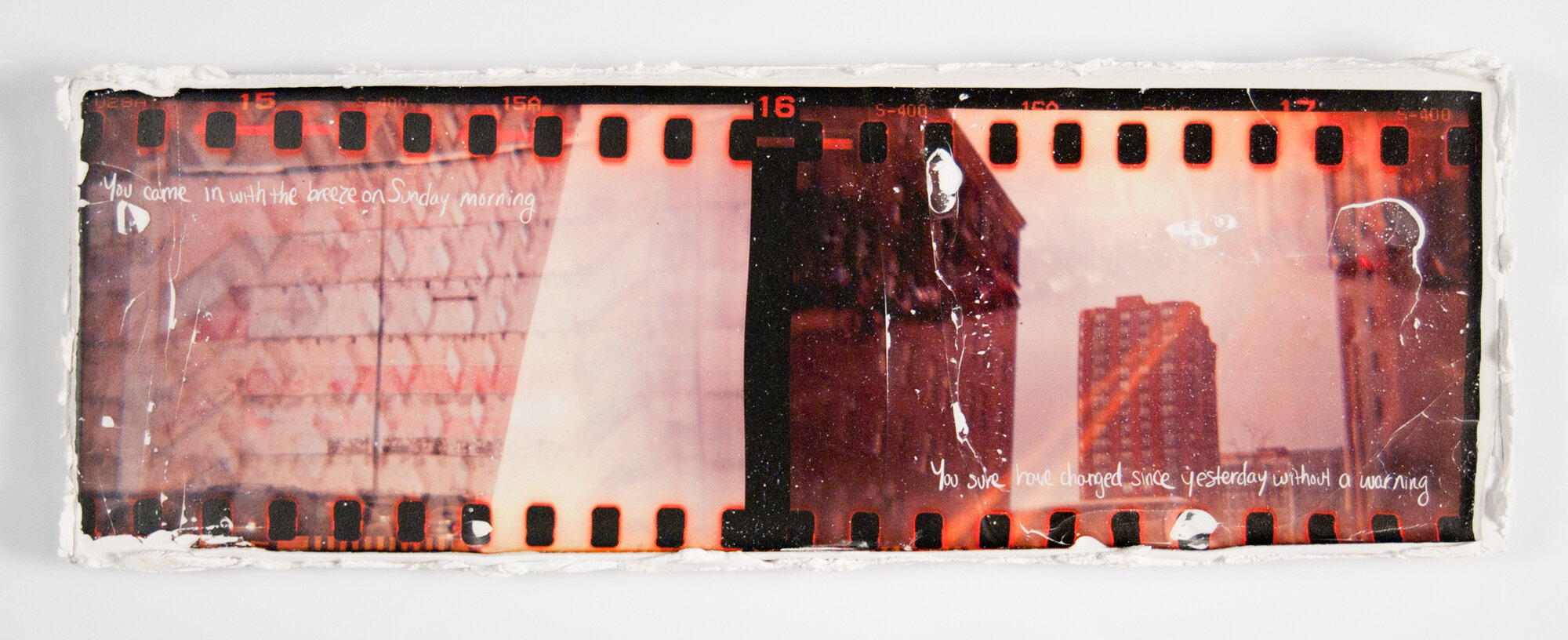  Without A Warning, 2012 6x16”   Inkjet Photo Transfer on Plaster 