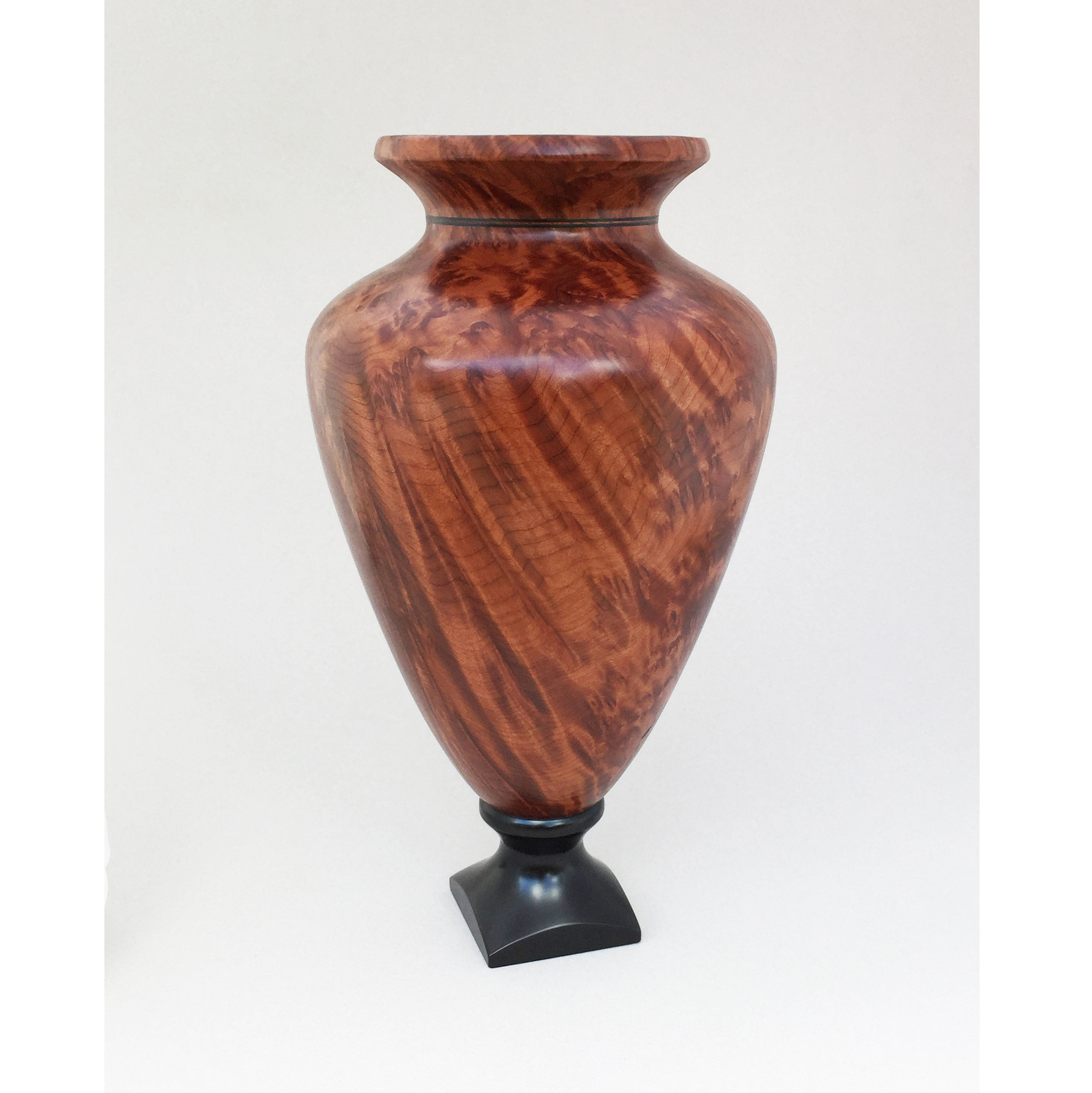 Mandela Vase - Redwood burl and African blackwood