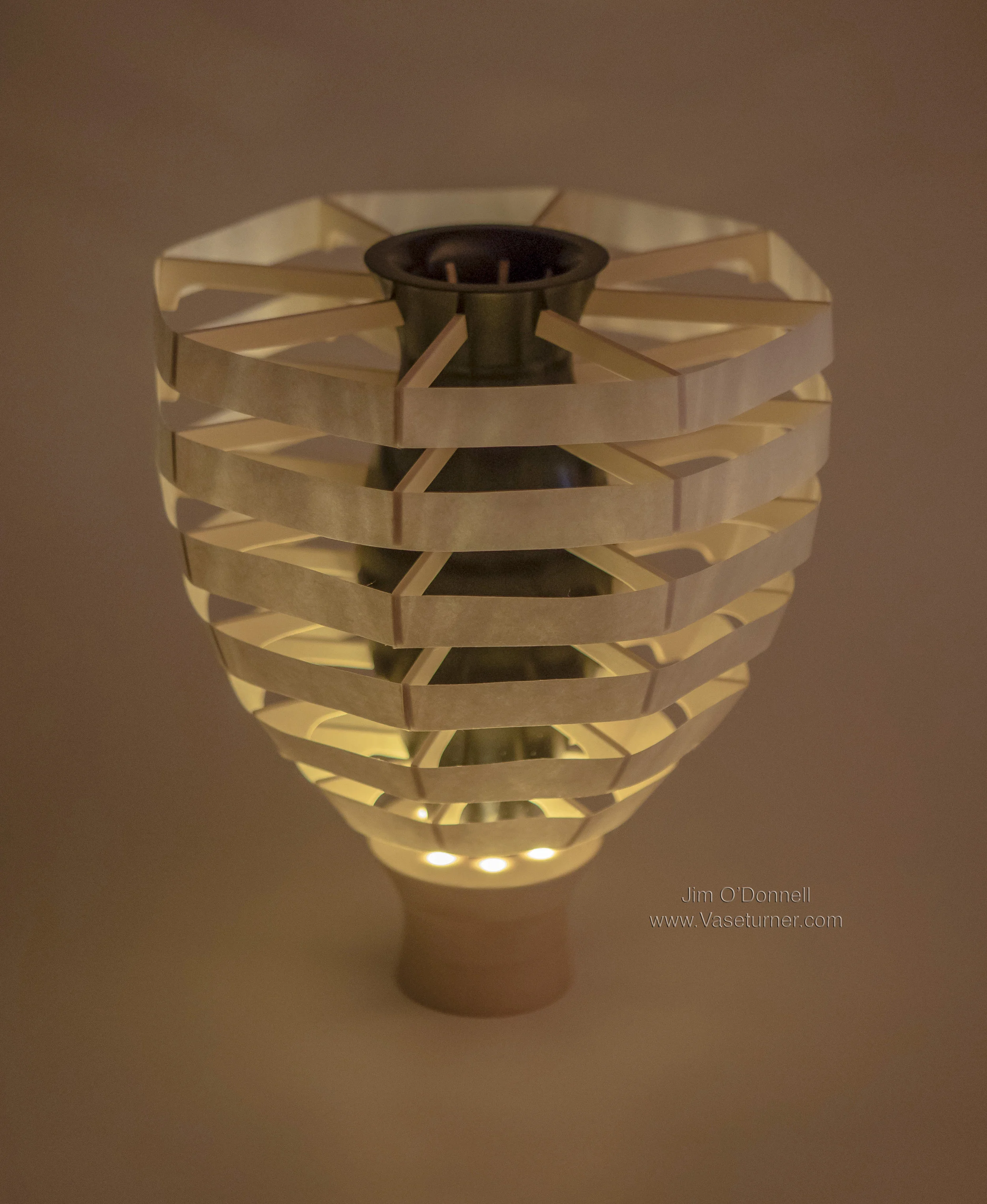 Amber double vision vase centerpiece