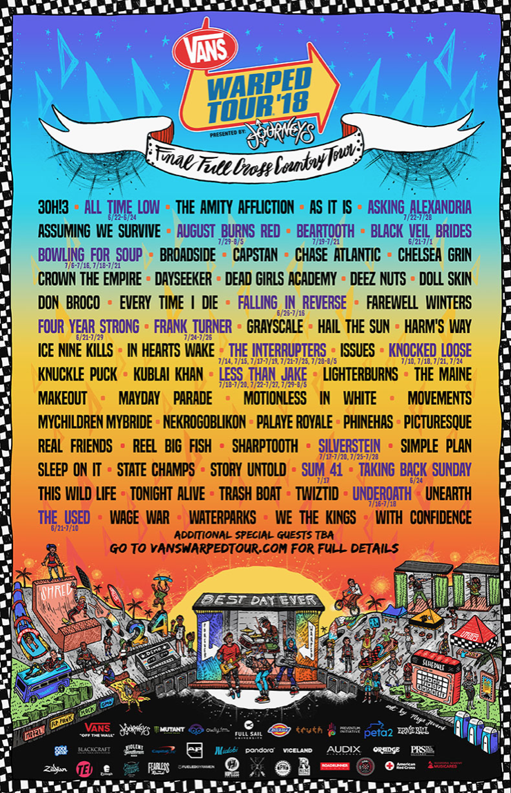 Van's Warped Tour The Final Full Cross Country Tour 2018