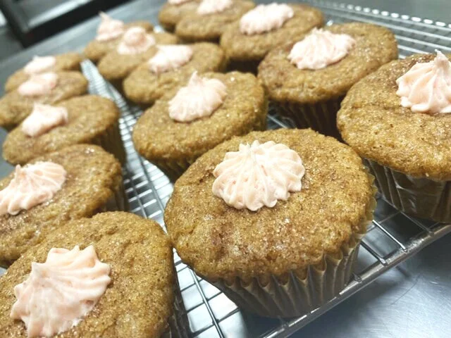 Strawberry Filled Churro Cupcake