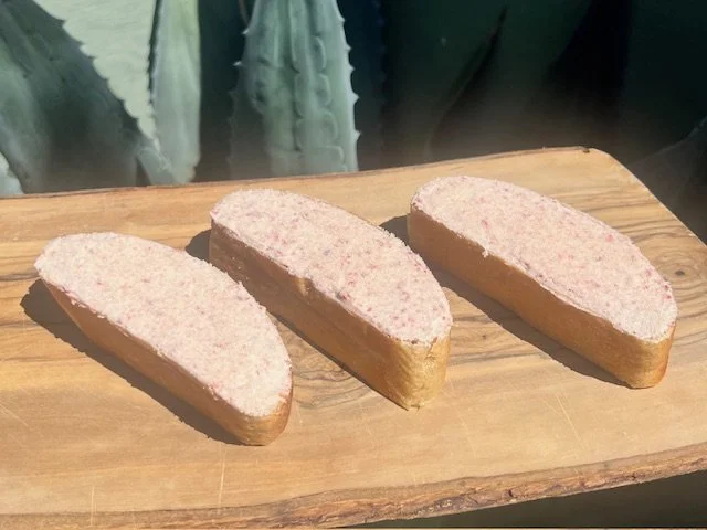 Strawberry Frosted Rebanada $4.00