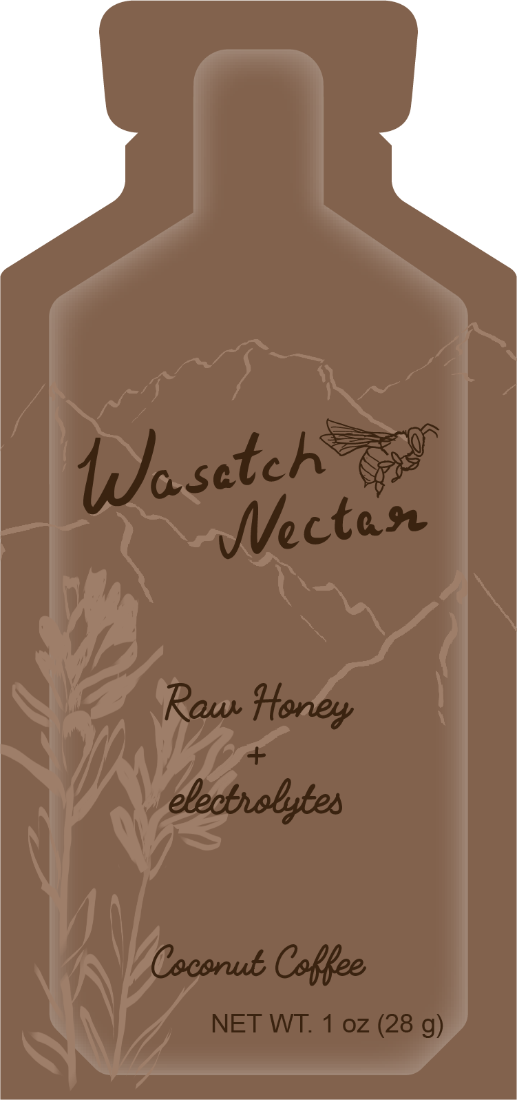 Utah raw coconut coffee honey with electrolytes on-the-go packet