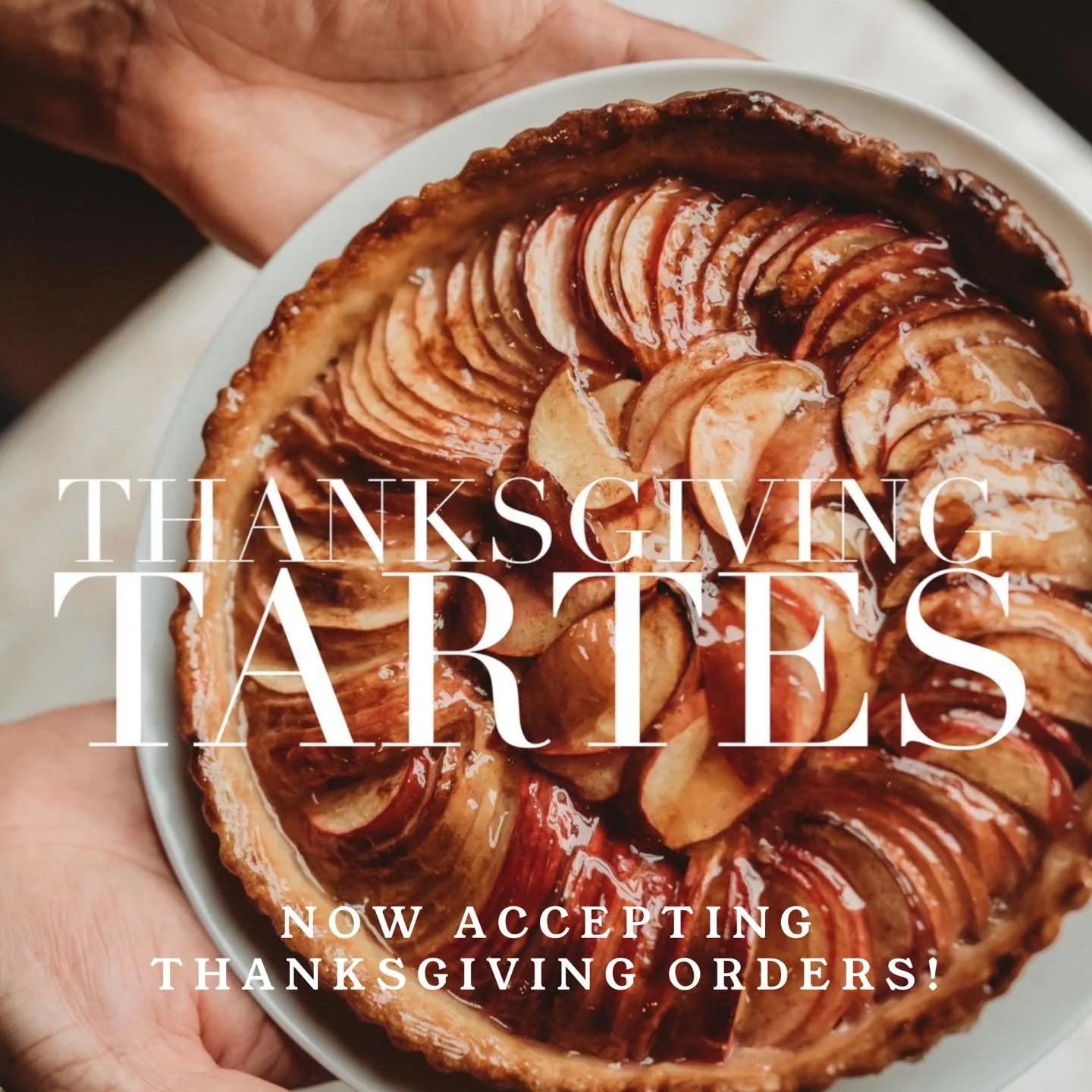 THANKSGIVING ORDERS are now open! Visit our website for our complete selection of tartes, pies, quiche and  brunch favorites for your Thanksgiving festivities. Order by NOVEMBER 22nd for PICK-UP ON NOVEMBER 27th at the OP Farmer&rsquo;s Market Pavili