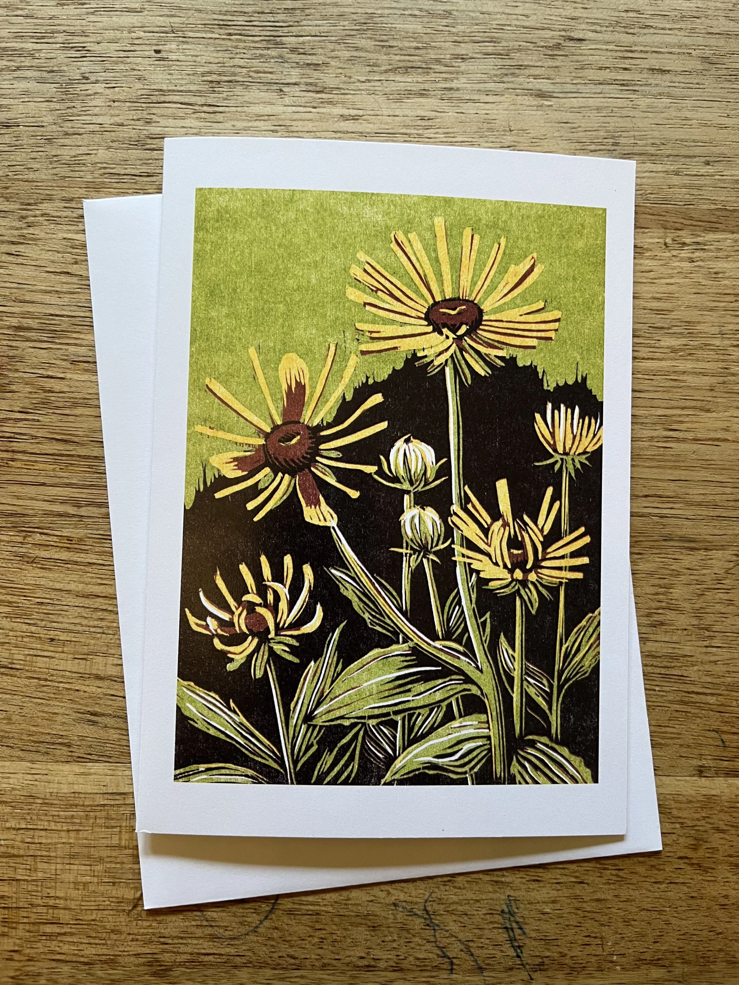 Summer Flora Woodblock Greeting Cards (5-pack)