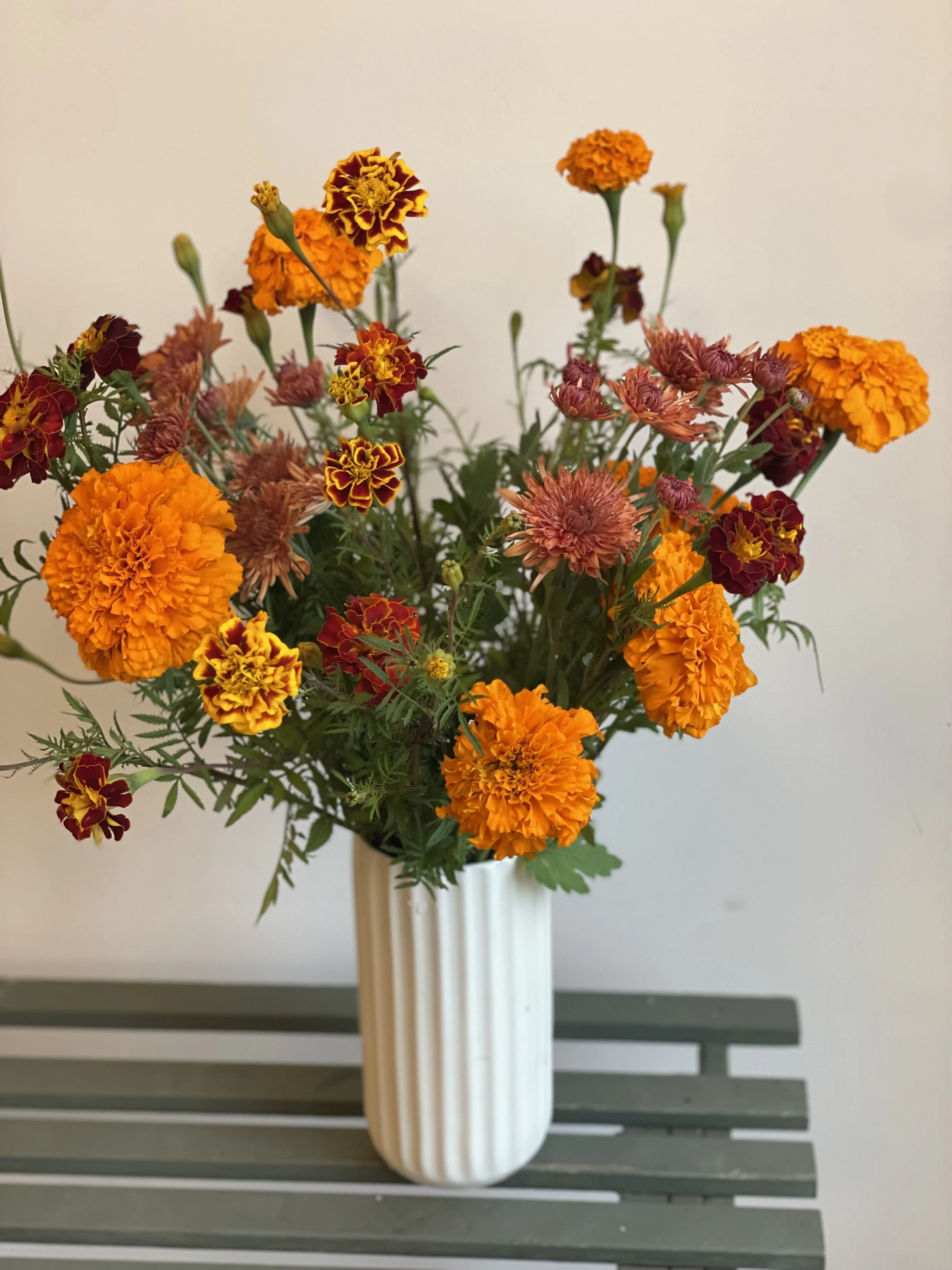 Mums & Marigolds Bouquet (Pick-up Tuesday-Friday)