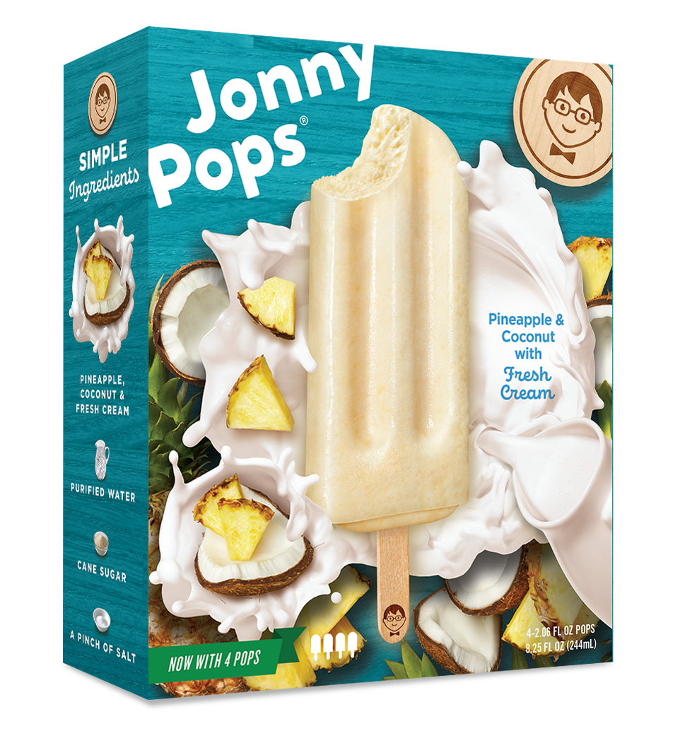 Creamy Pineapple & Coconut Ice Pop JonnyPops©