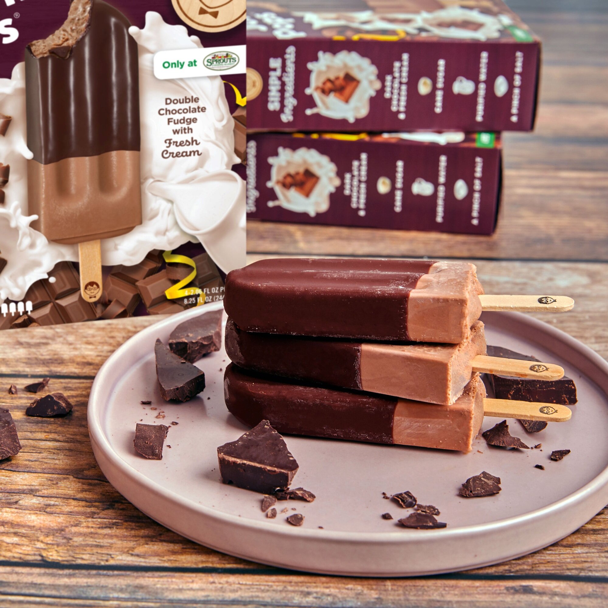 Double Chocolate Fudge Ice Cream Bar JonnyPops©