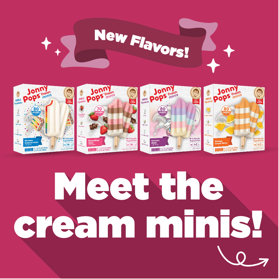 JonnyPops Spotlights Three New Mini Cream Pops at Expo West in Anaheim