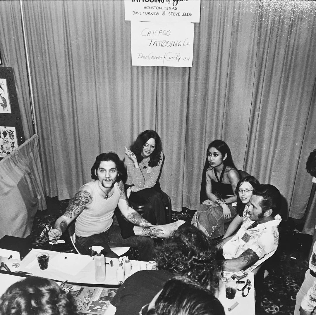 Dale, 1976 at the first US Tattoo Convention in Houston, Texas.