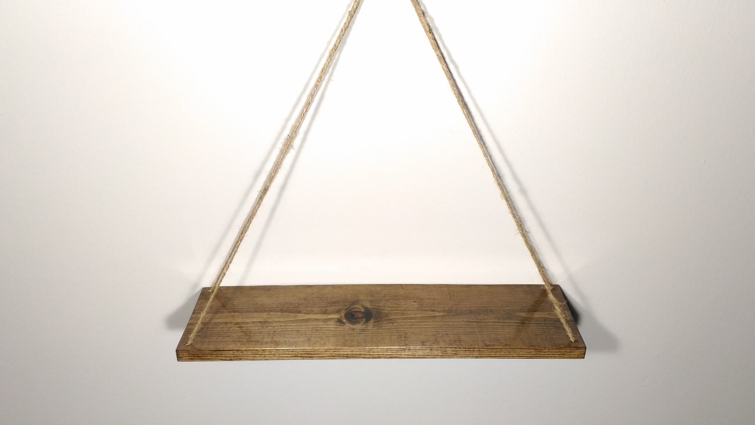 Rustic Wooden Shelves With Rope