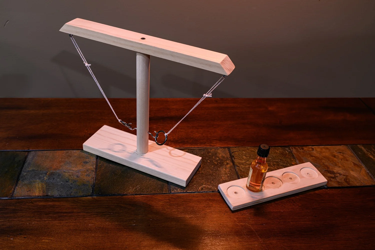 Ring Hook Game - Table Top Version with shot glass board piece | Leaf &  Knot - Woodworking