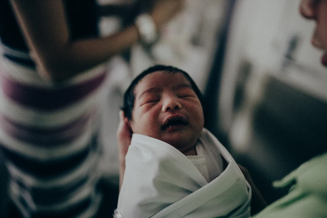 Newborn baby at hospital