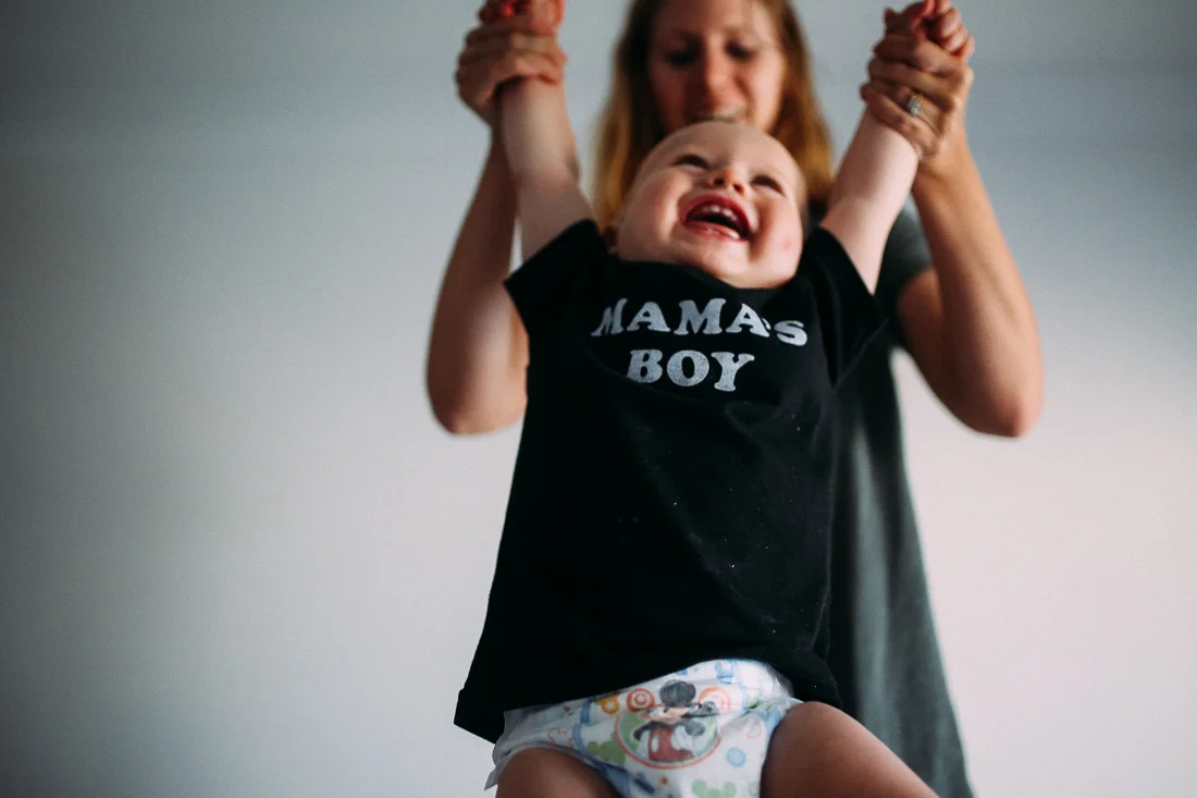 Playing with mum