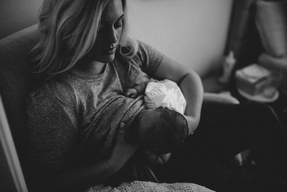 Sophia feeding newborn Pippa