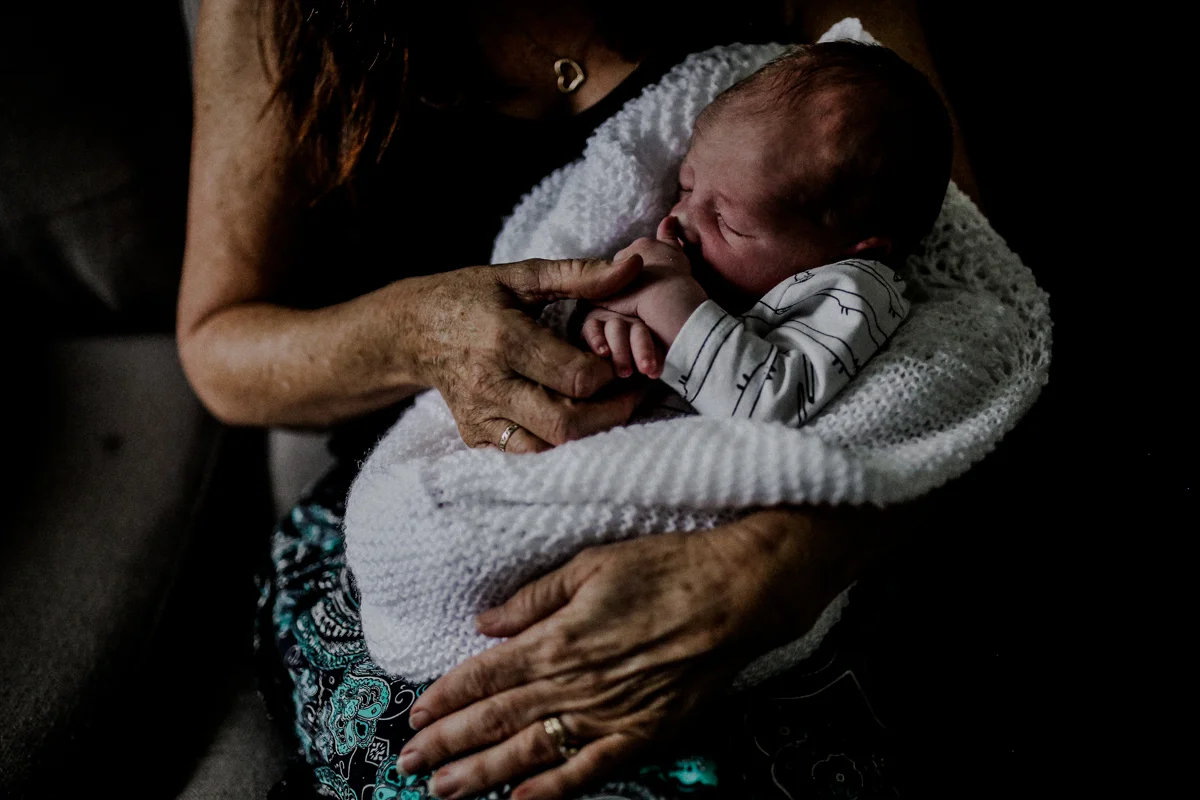 Jane holding her grandson Domonic
