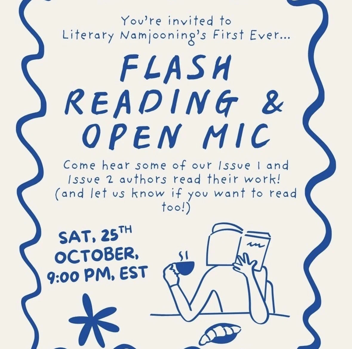 Join Us for Literary Namjooning's Open Mic and Figuring out What to Do For My Countdown For Bitter over Sweet