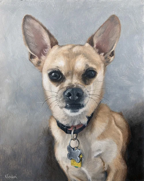 Neil Diamond, Chihuahua, 10"x8" oil