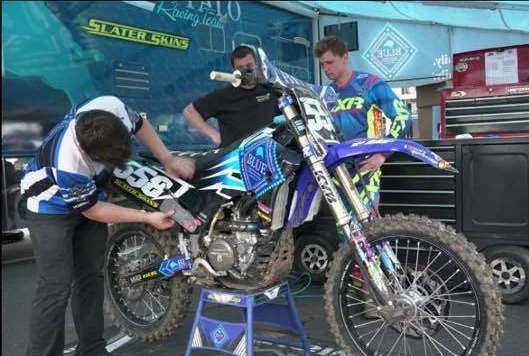Broc's team has an extremely high level of dedication when it comes to their bikes and riders. Hoss is team's mechanic and works as hard as anyone to make sure that the bikes are ready to go before each race.