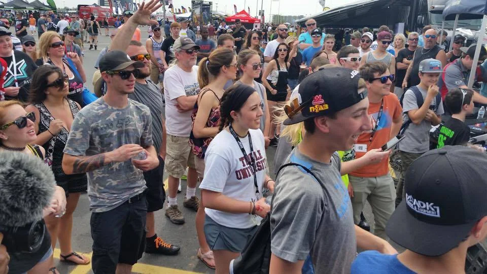 The pits around the Blue Buffalo's rig are always packed. Broc makes sure that fan interaction and outreach are at the top of the list. You can find these guys giving out samples, autographs, and other goodies to the fans.