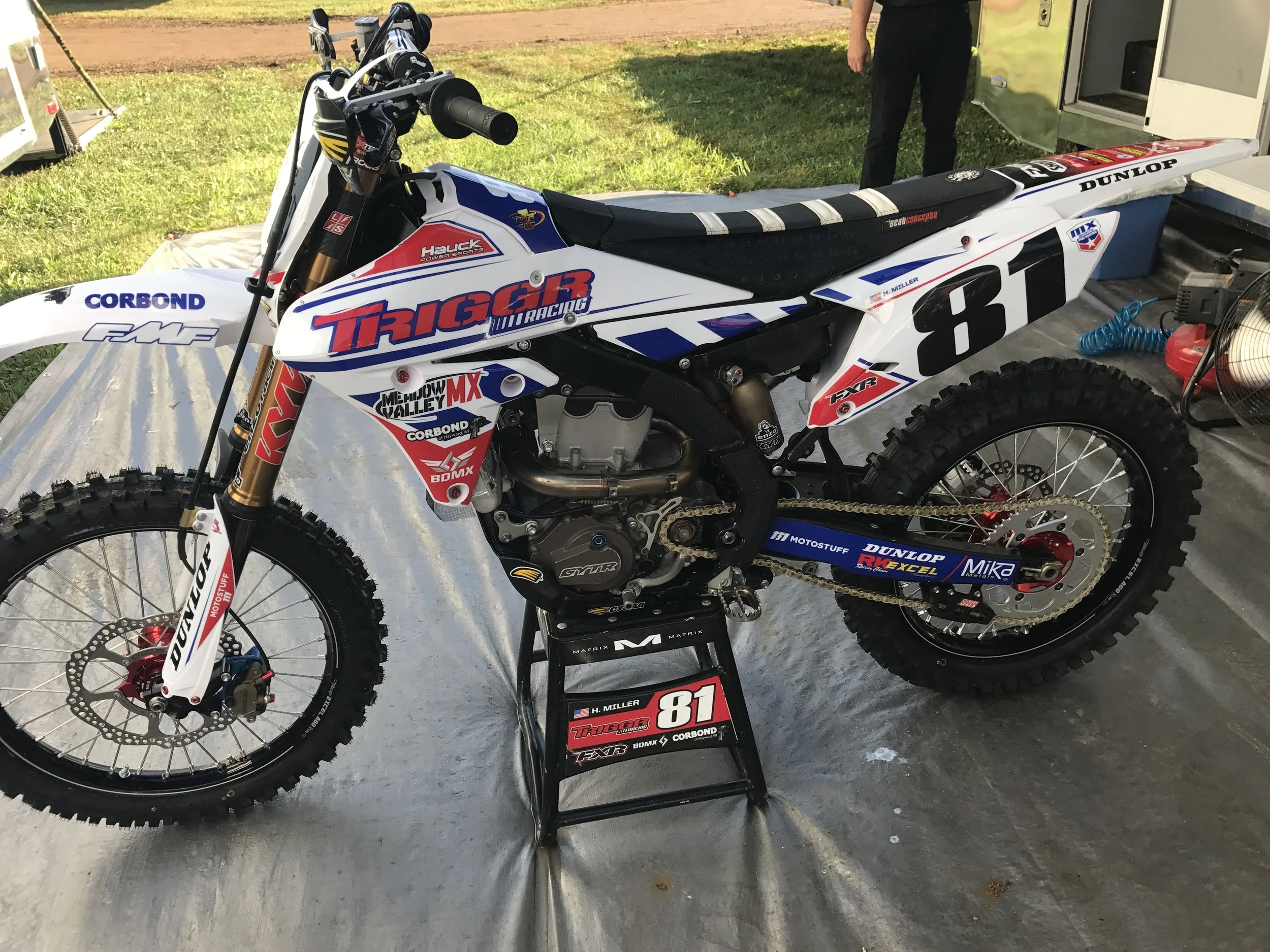 The Triggr Racing Yamaha YZ450F was a spectical all on its own and turned heads all day long. These guys and gal definitely know how to make a bike competitive both in performance and looks!