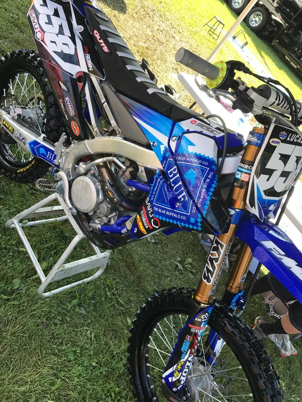 The Blue Buffalo Racing Savij tuned Yamaha of Jerry Robin looked awesome speeding around the Spring Creek track.