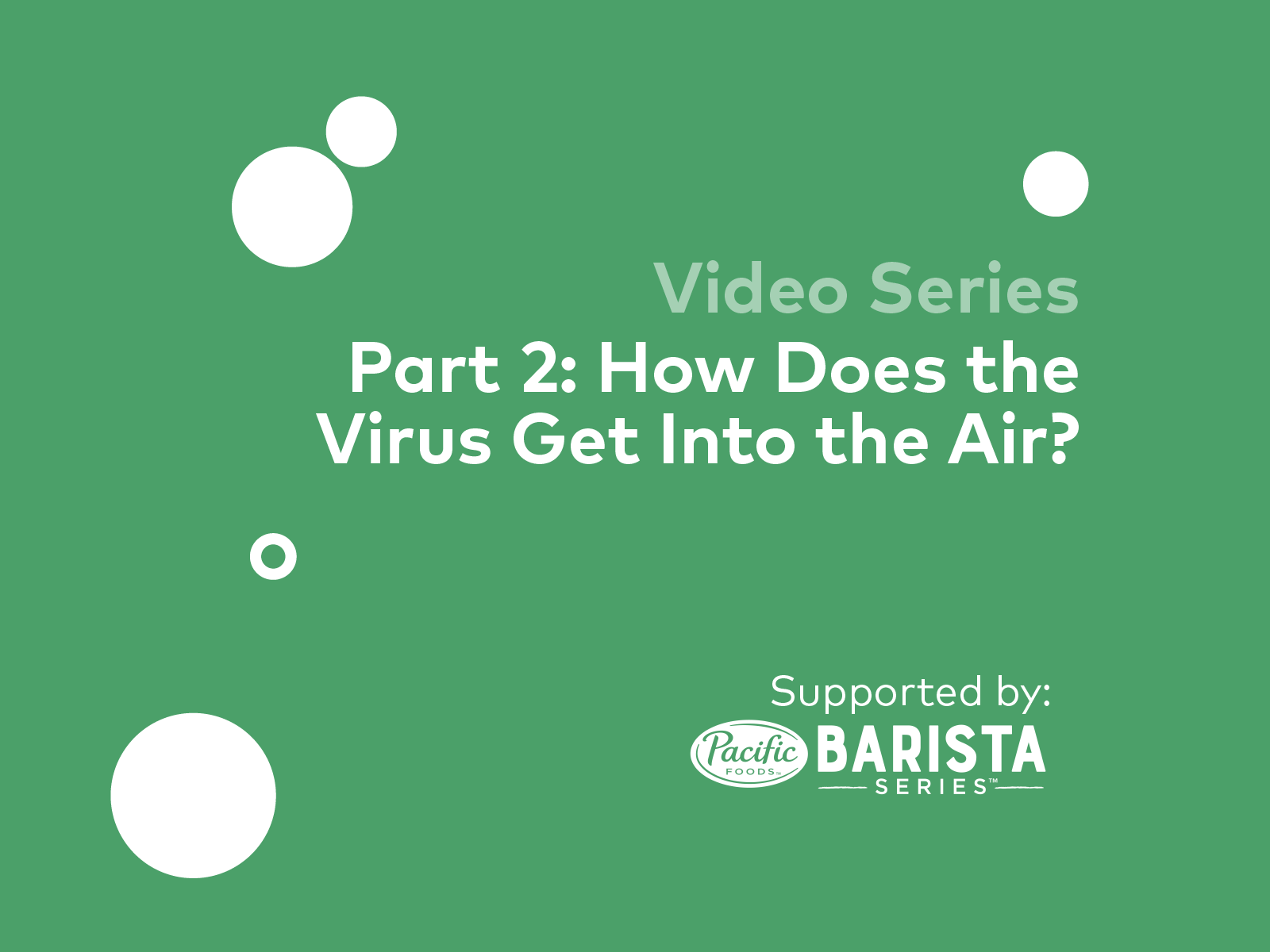 Part 2 - How Does the Virus Get Into the Air? - The Science of COVID-19 Safety for Coffee Businesses