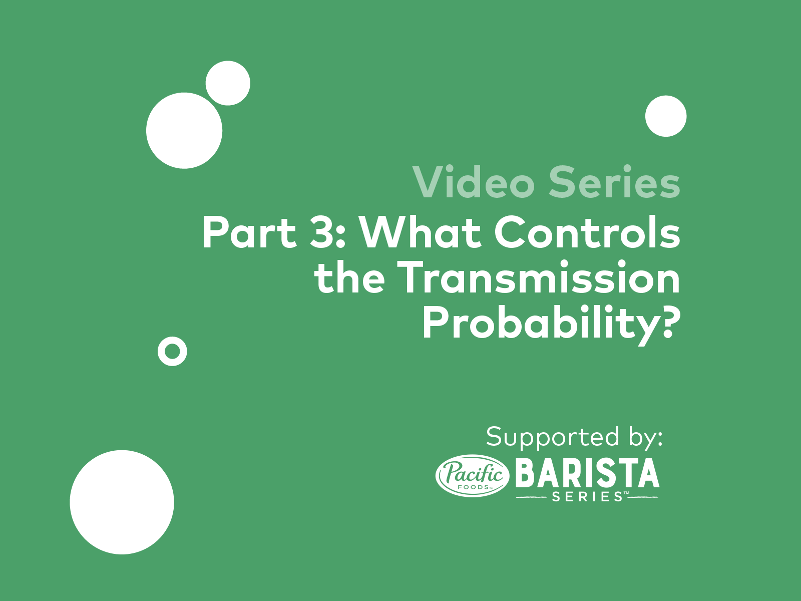Part 3 - What Controls the Transmission Probability? - The Science of COVID-19 Safety for Coffee Businesses