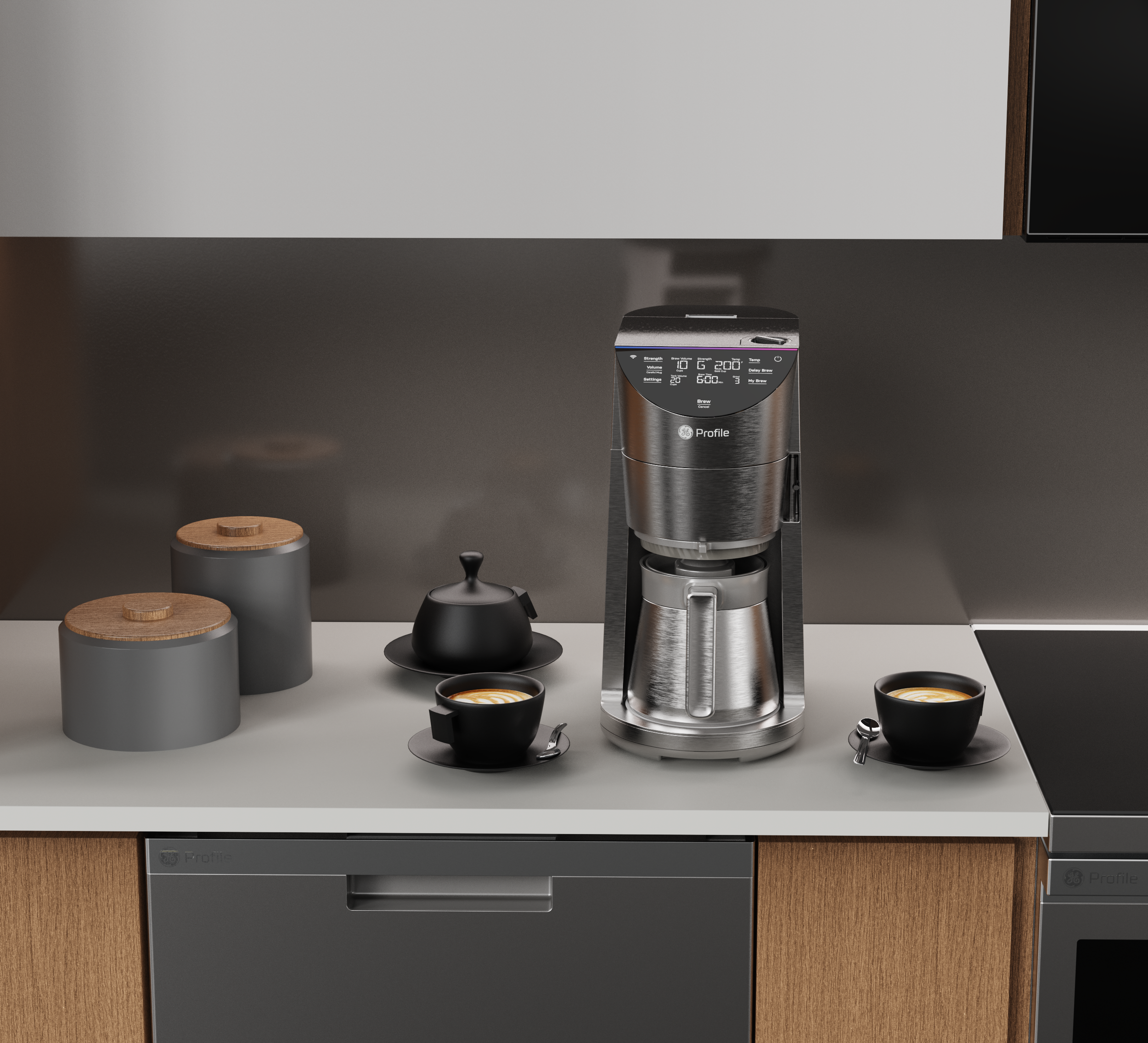 GE Profile™ Smart Grind and Brew Coffee Maker with Podless Single Serve