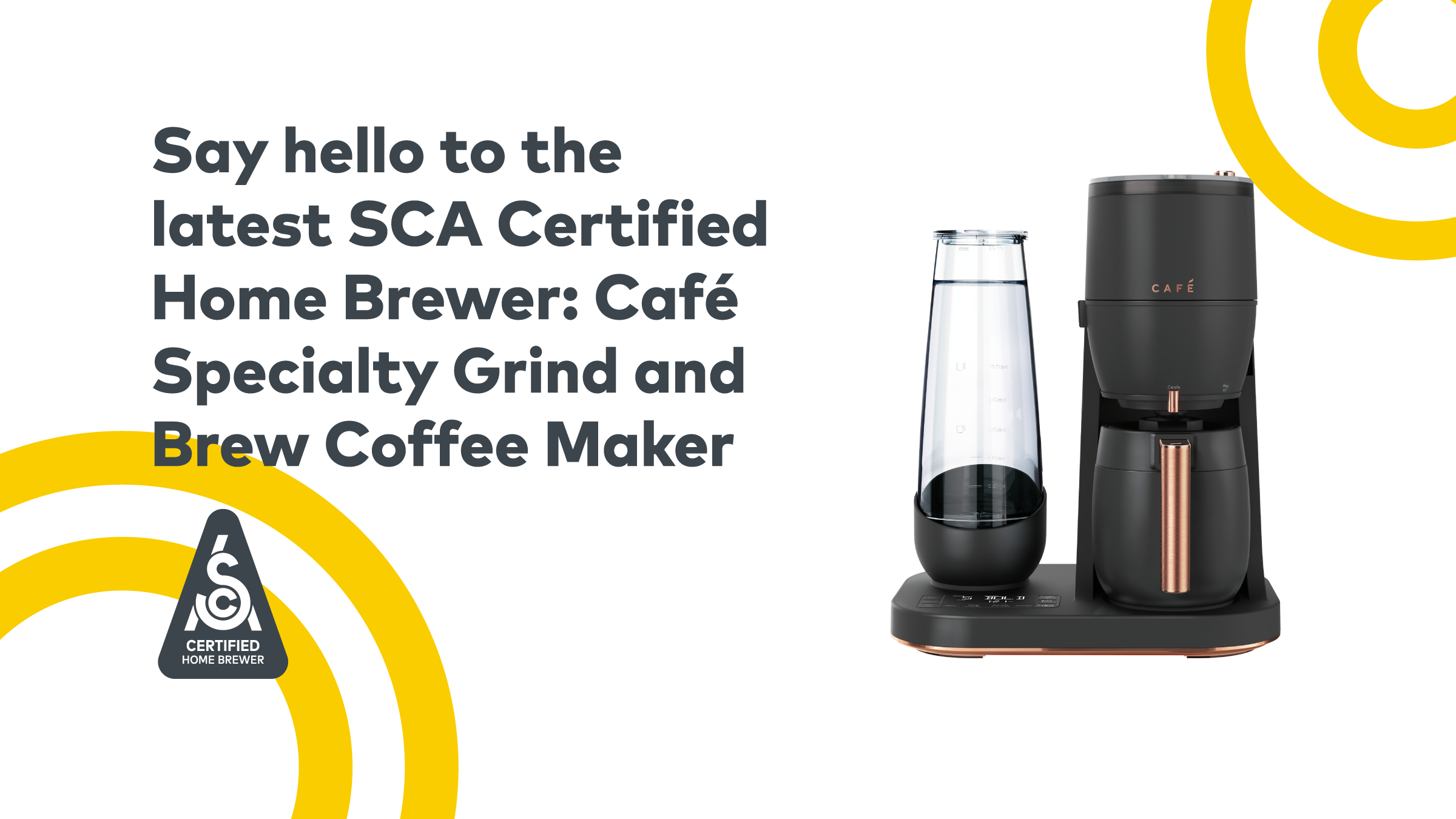 New SCA Certified Home Brewer Café Specialty Grind and Brew Coffee