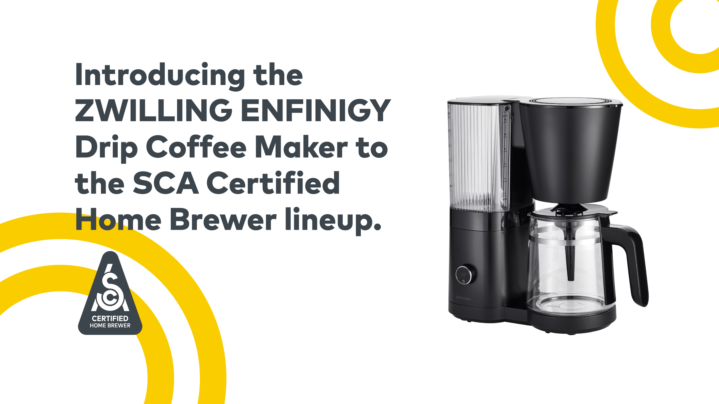  ZWILLING Enfinigy Glass Drip Coffee Maker 12 Cup, Awarded the  SCA Golden Cup Standard, Black: Home & Kitchen