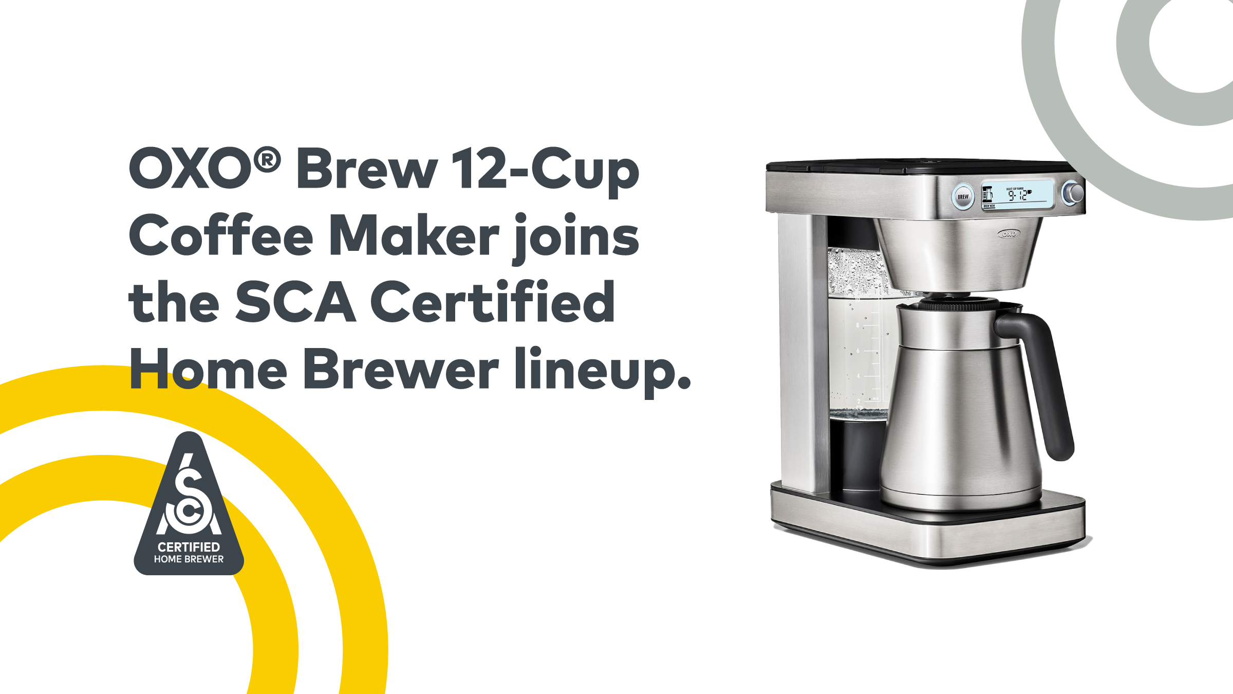 New SCA Certified Home Brewer: OXO® Brew 12-Cup Coffee Maker with