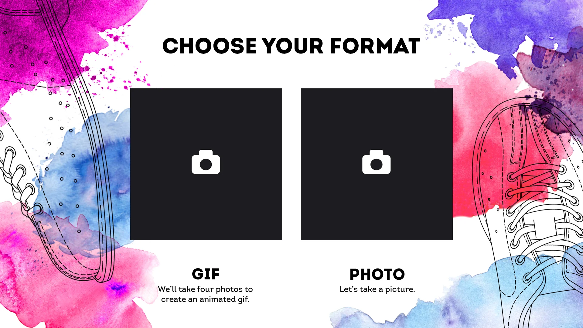 UX Screen for Photo Booth
