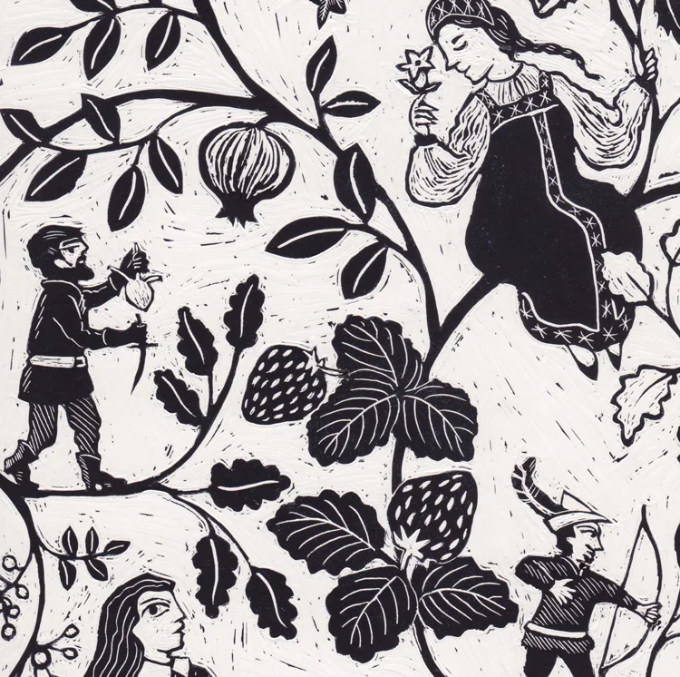 Detail of plain scratchboard.
