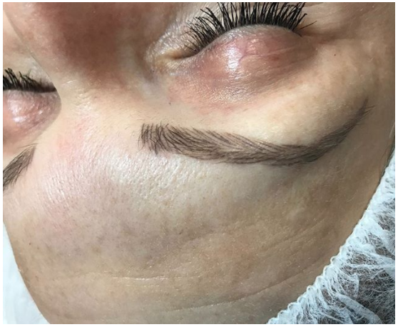 8 week healed microblading results before a light touchup!