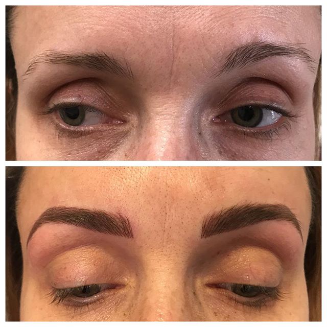 When cancer threatens to take your eyebrows you beat it to the punch. We added hairstrokes and shading throughout so that they’ll still look pretty and full when that day comes! Pretty brows for an even prettier person, inside and out!