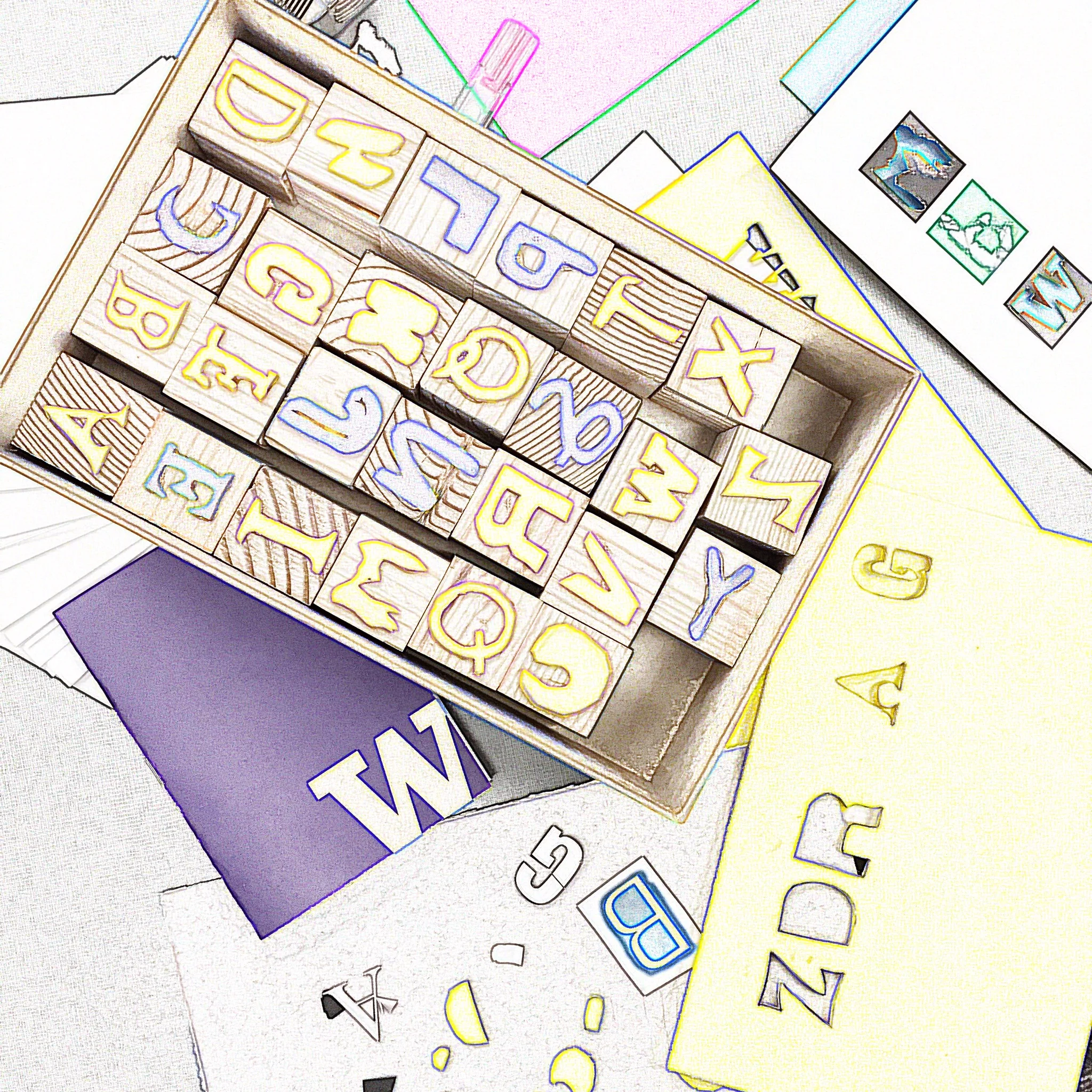 The making process of letter stamps